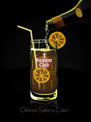 Poster Publicitario del Ron Havana Club (2014, Diseño Personal)