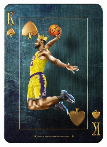 LeBron Winning Card (NFT illustration 5201x7122 px), Winning Cards Collection, 2021 Opensea.io Exhibition