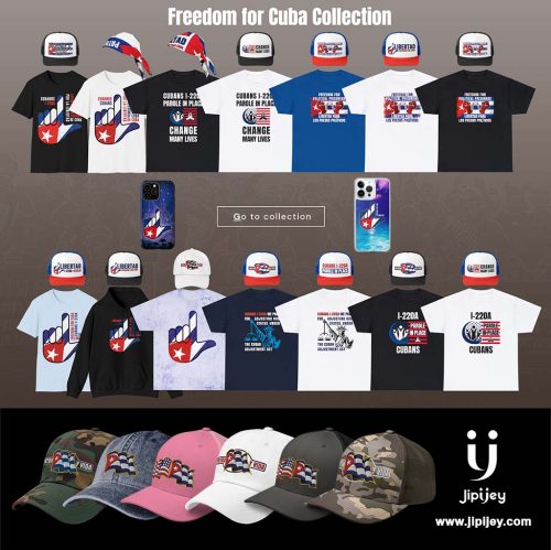 Designs for custom clothing store. Freedom for Cuba Collection. jipijeyus.etsy.com (2023)